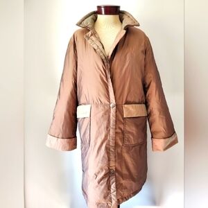 PLAYBOY brown puffer with playboy logo and playboy lining. Size 170/92a  (large)